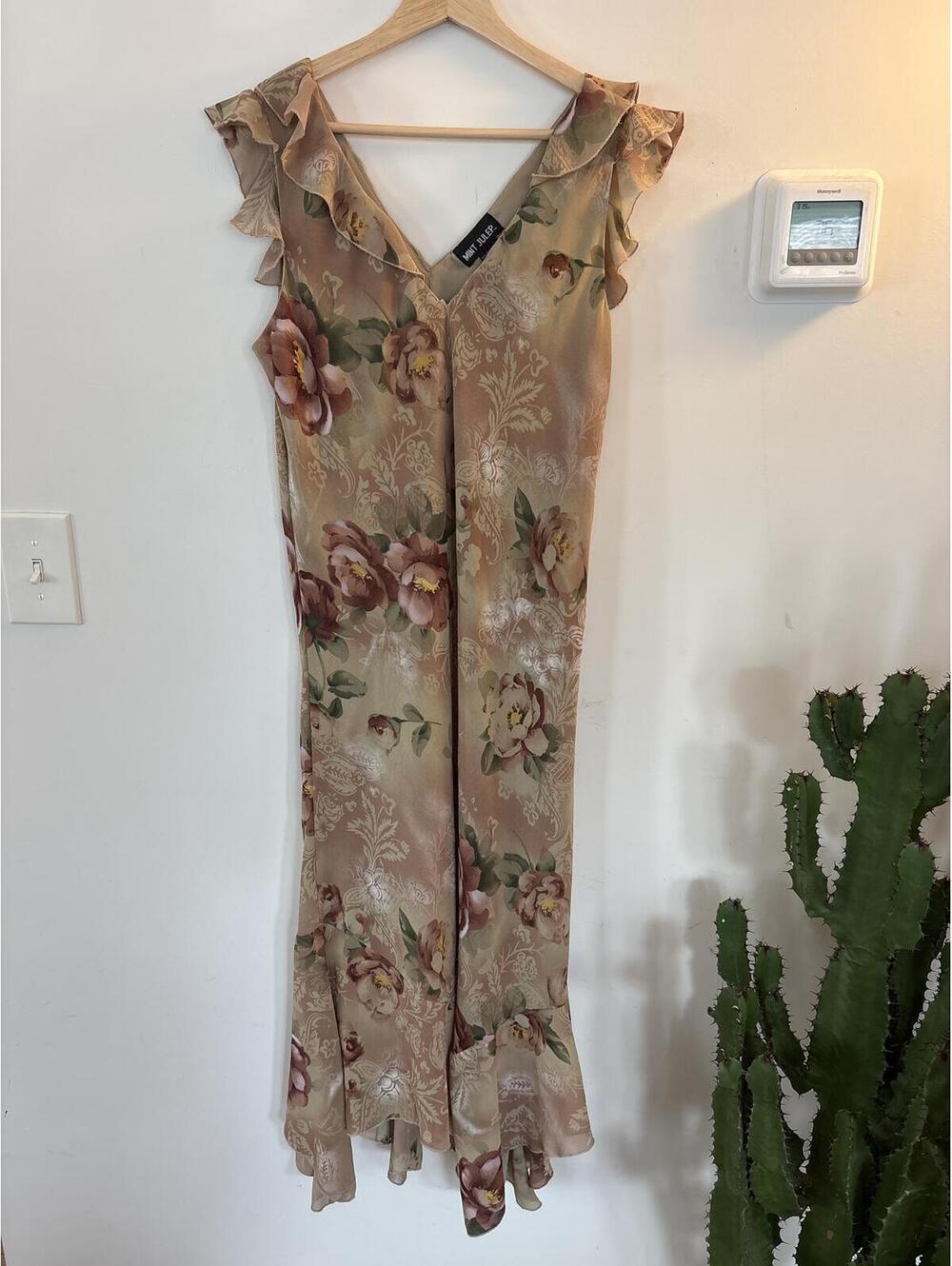 Vintage Floral Print Dress